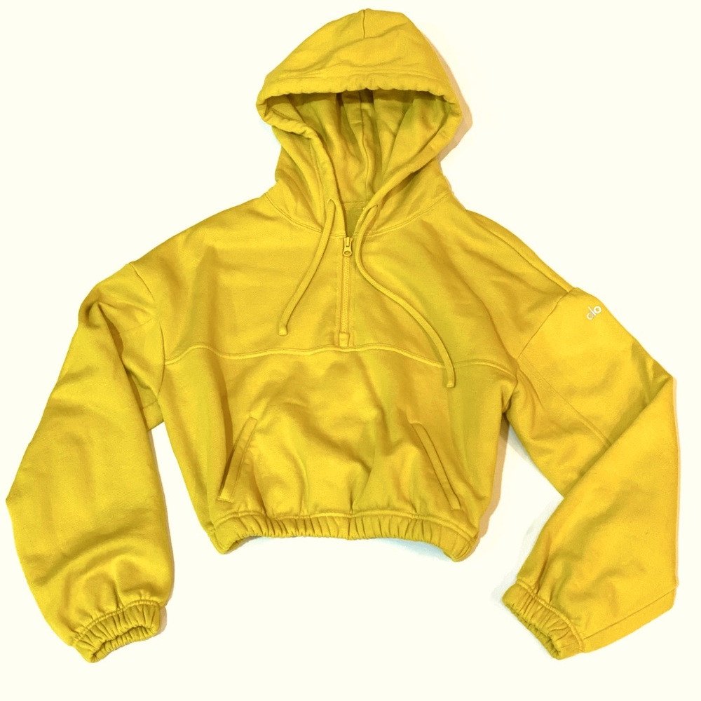 Alo Stadium Half Zip Hoodie - Sulphur